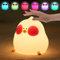 eaaerr Luz Nocturna Infantil, USB Recargable Luz Quitamiedos Infantil Silicona Kawaii Chick 7 Colores Luz Nocturna Bebé Niños, Luz Táctil para Lamparitas Mesita Noche Regalo