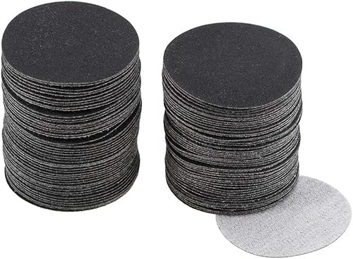 TA-VIGOR 100Pcs 50mm Wet and Dry Sanding Discs, 240 Grit 2 Inch Hook and Loop Sandpaper Electrostatic Sand Planting Silicon Carbide Sanding Discs