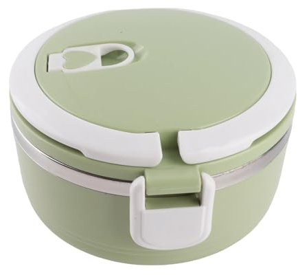 Ejoyous Portapranzo Termico con Isolamento Termico in Acciaio Inossidabile, Contenitori per Alimenti a Strato Singolo Mantengono il Cibo Caldo (Verde)