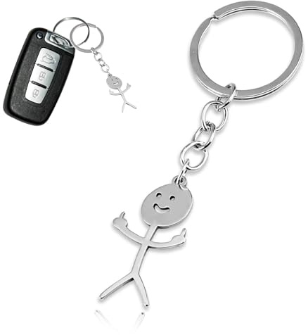 Porte-clés Doodle Personnalisé Smiley Face | Hypoallergénique Porte-clés Cool et Unique Gribouillis Amusant Accessoire Mode Adolescents Cadeau Créatif