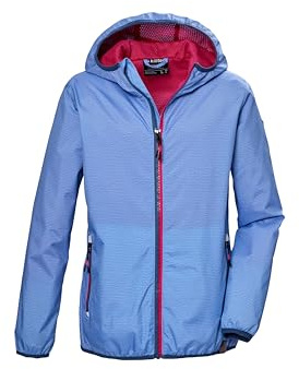 killtec Flicka funktionell jacka/regnjacka med huva KOS 138 GRLS JCKT, jeansblå, 176, 42988-000