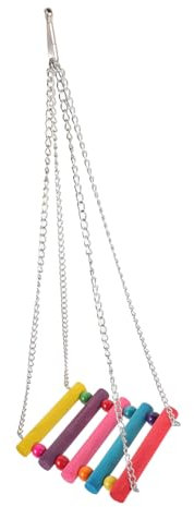 TOGEVAL Papageienspielzeug – Widerstandsfähige Vogelschaukel Haushaltspapageienschaukel Vogelkäfigspielzeug Vogelständer Vogelkauspielzeug Käfig Papageienspielzeug Lustiges