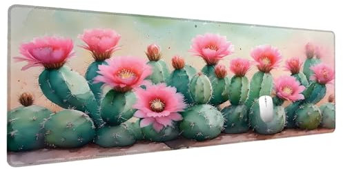 Alfombrilla Ratón Verde Alfombrilla Ratón XXL 800x400mm Rosa Mouse Pad Gaming, Tapete Escritorio Mousepad Gaming Protector Escritorio, Tapete Rato Base de Goma Antideslizante Regalos para Hombre I-3
