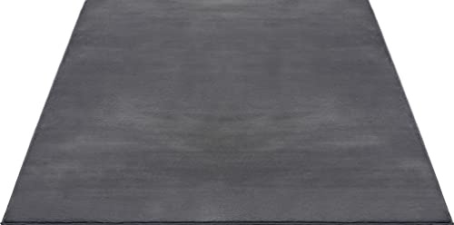 Mia´s Teppiche Luna kuschelig Warmer Fellteppich, weich und elegant, waschbar und Fußbodenheizung geeignet, Öko-Tex Zertifiziert, Anthrazit, 160 x 220 cm