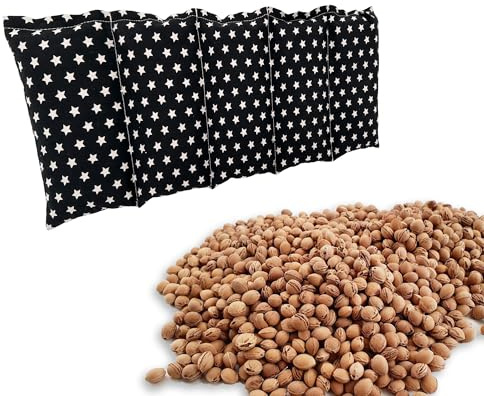 Edel Living Grande cuscino rilassante con noccioli di ciliegia, cuscino termico per collo, schiena e arti, nero