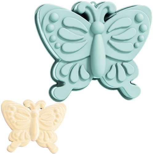 YXHZVON Backform Schmetterling Groß, Blau Wiederverwendbare Silikonform, BPA Freie, Schmetterling Motivform Backform für Kuchen Schokolade
