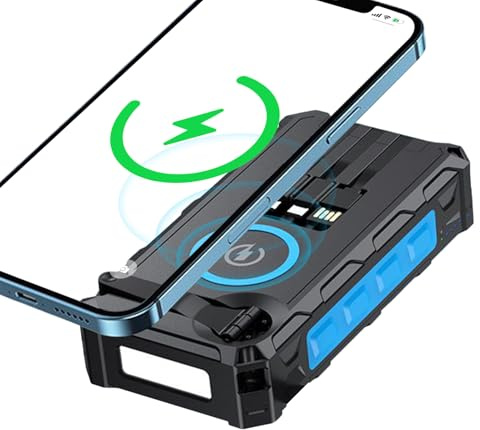 Batterie Externe Solaire,Chargeur Téléphone Portable avec Lampe Torche - Powerbank Portable Rechargeable Pliable Voyage Camping Pêche Randonnée Vélo