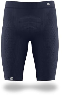 BAUERFEIND kompressionsbyxor Sports kompressionstights short, sportbyxor för män, korta, för förbättrad genomblödning av benmusklerna, polyamid/elastan, marinblå, XXL