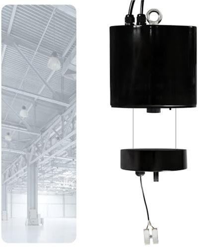 Remote Control Electric Chandelier Lift, Smart LED Lamp Hoist with Adaptive Height for Workshops, Gyms, Warehouses