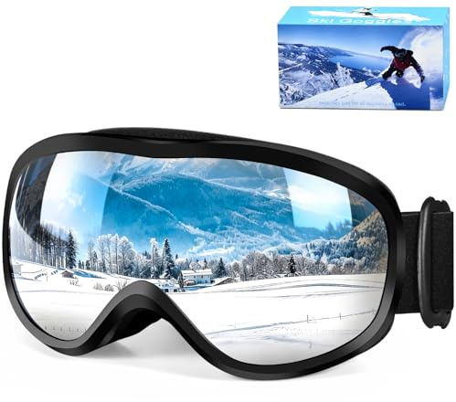 XUNIVERS Skidglasögon, Skidglasögon för män Kvinnor Vuxna, OTG Skidmask för skidåkning och snowboard Anti-dimma, Anti-UV fotokromatisk sfärisk lins för snowboard, bergsklättring, snöskoteråkning