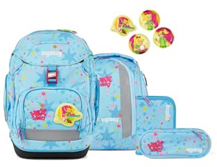ergobag Schulranzen-Set Pack Set | Ergonomischer Schulrucksack, flexibles 6-teiliges Set für die 1. Klasse Grundschule, geeignet für Mädchen und Jungen