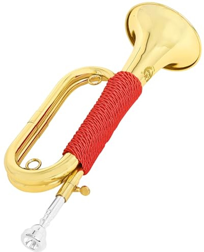 Trompette de cavalerie en métal portable en laiton pour militaires, orchestres, groupes scolaires