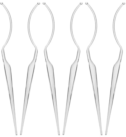 CIYODO 6 Varillas Transparentes para Exhibir Pestañas Postizas Soporte Acrílico Portátil Reutilizable para Maquillaje Profesional y Organización de Pestañas