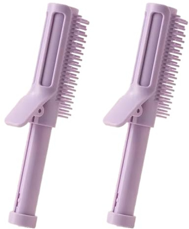 Ounfhtrttk Pinzas para la Raíz del Cabello para Dar Volumen y Peinar: Peine Rizador Retráctil 2 en 1, Rizadores con Agarre Automático para un Volumen Máximo