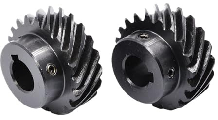 1,5M vänster spiralformad vinkelväxel, 45 graders rotation, 45# stål 1st(18mm (keyway 6) 1.5M 30Teeth)