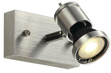 SLV ASTO lampada a parete/plafone, QPAR51, alluminio spazzolato, GU10 max. 75W