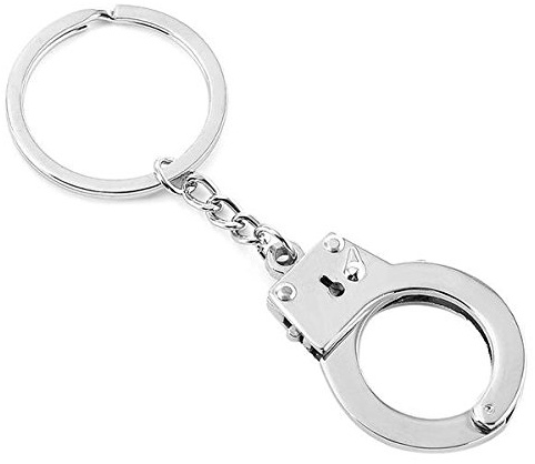 Alamor Superficie De Pulido Artesanal Mini Esposas Metal Llavero Llavero Llavero