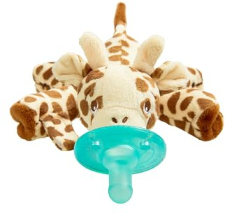 Philips AVENT Soothie Snuggle Pacifier Holder with Detachable Pacifier, 0m+, Giraffe, SCF347/01-1 Count (Pack of 1)