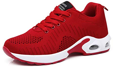 Dannto Chaussures de Sport pour Femmes(Rouge,42)