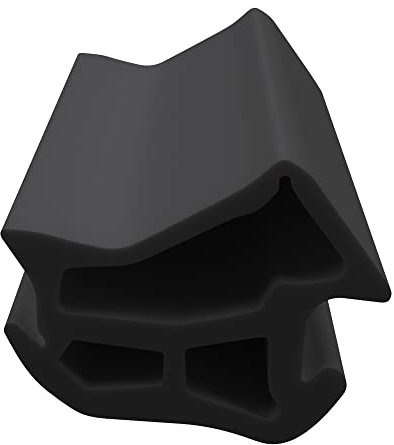 DIWARO.® Stahlzargen-Dichtung SZ353 | schwarz | 5 lfm für Haus- und Innentüren. Zum Schallschutz und abdichten der Tür. Bestehend aus TPE (Thermoplastischen Elastomer)
