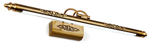 ZH-VBC LED Lampade da Parete per Quadri, Luce Specchio Bagno, Camera da Letto Illuminazione per Interni con Testa Girevole, Specchio da Bagno Illuminazioni per Pareti Lampade(Ottone),70cm