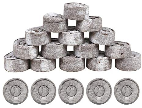 100 pellets de turba de 1,18 pulgadas de suelo Jiffy Plant Starter Plugs, tierra para flores, pastillas de coco, transpirables, de fibra de turba hidratante para hierbas, plantas, flores