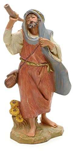 Holyart Schäfer Künstler Fontanini, mit Geweih, 12 cm