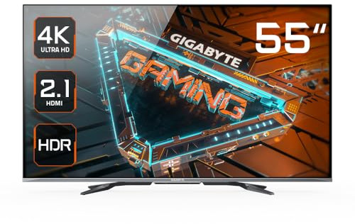 Gigabyte S55U 55 UHD Gaming-Monitor - 3840 x 2160, 120Hz, 2ms, 500 cd/m², FreeSync Premium, HDR Ready, HDMI 2.1