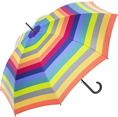 Benetton Long - Paraguas automático tipo bastón, con diseño de lunares, 105 cm