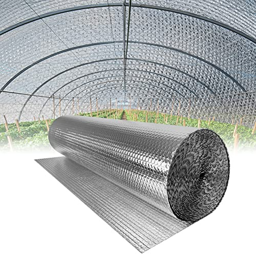 LARS360 Isolierfolie Dämmfolie Luftpolsterfolie Dachisolierung Blasendämmung 3-4mm Dicke Doppelte Alu-Luftpolsterfolie Isolierungsfolie Wärmehaltung (1.0x15m - 15㎡)