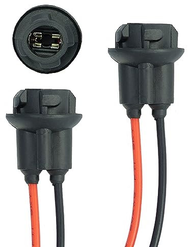 L & P Car Design 2 casquillos T10 W5W para luz de posición, luz de estacionamiento, cristal, zócalo de cristal, casquillo W3W WY5W W2,1 x 9,5D para lámparas incandescentes