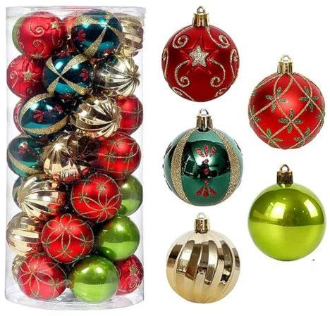 Dekokugel Weihnachtskugel 30 Stück Schwarz Braun Durchmesser 6cm Kunststoff Transparent Weiß-MJCHQ93