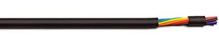 KWANGIL 22AWG 10 Conductor Wire Cable (UL2464) - High Flexible Tinned Copper Unshielded Alarm Security Burglar LED Power - for Low Voltage Installations (Matte Black 25FT)