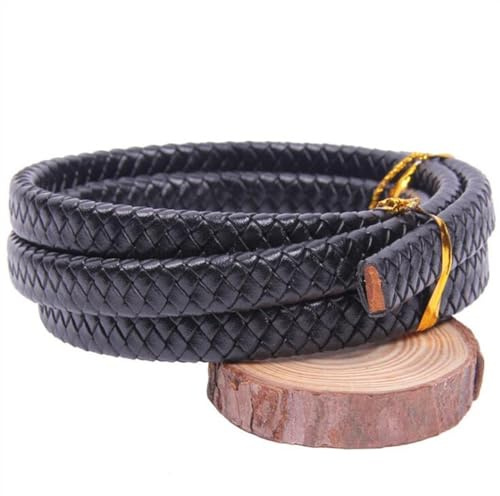 Corda Di Cuoio Piatta Cordoncini in pelle intrecciata piatta da 1 m 10x5 12x6 mm Cordoncini in pelle di mucca caffè nero String Rope Bracciale Risultati Gioielli fai da te. Strisce Di Cuoio Artigianal