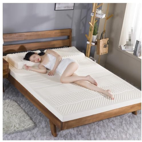 BIRJXVTO Latexmatratze 100% Latex Medium/Soft 7 Zonen Orthopädische Matratze Abnehmbares Cover, natürliche Latex -Matratze,5cm,100 * 200cm