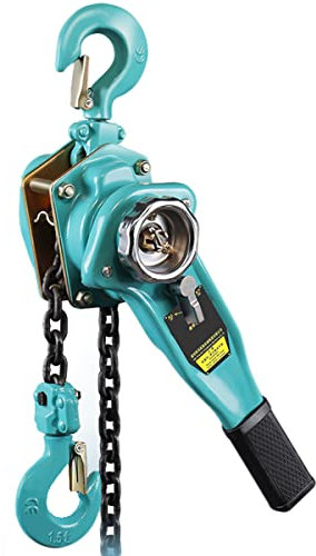 Alloy Steel Lever Block Chain Hoist - Manual Lever Chain Hoist With 2 Heavy Duty Hooks, 5/10/20Ft G80 Chain for Garages, Warehouse, Automotive Machinery