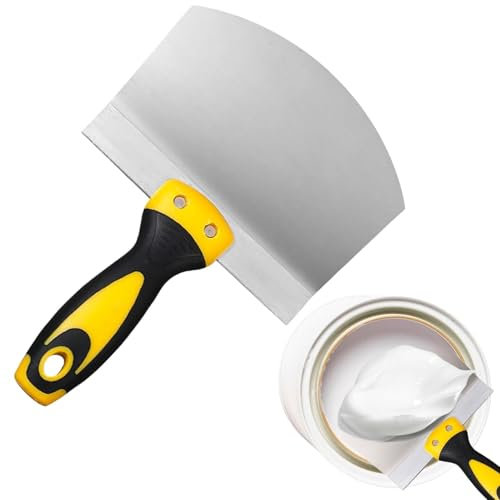Profi Malerspachtel Spachtel Werkzeug aus Edelstahl mit Kunststoffgriff 170 mm Breiter Arc-shaped Putty Knife Spackler Tool Trockenbau Spachtel für Wände Abkratzen und Entfernen Tapeten