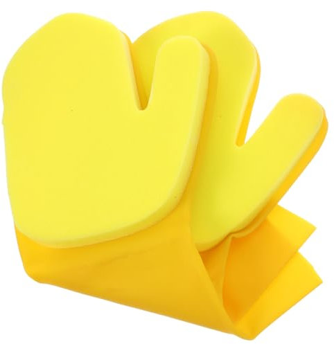 NULYLU 2Pcs Waterproof Latex Cleaning Gloves for Kitchen and Pool Yellow Reusable Lightweight Protective Barrier