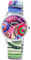Raptor Colorful Edition Damen-Uhr Zugband Edelstahl Motiv Bunt Print Analog Quarz RA10205
