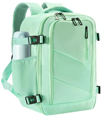 Gluckstar Handgepäck Rucksack 40x20x25 für Ryanair, Reiserucksack Handgepäck Flugzeug Kabinentasche, Business 14 Zoll Laptop Rucksack Damen Herren Outdoor Travel Grün
