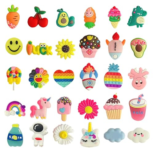 FULHANY 30 pezzi charms per scarpe - accessori crocs - simpatici ciondoli per scarpe - clip per scarpe da grotta simpatiche, accessori per decorazioni fai -da -te, regali per feste per bambini