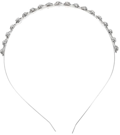 CALLARON Kristallblume Stirnband Weiß Haar Accessoire Braut Haarreif Strass Kopfschmuck Für Hochzeit Party