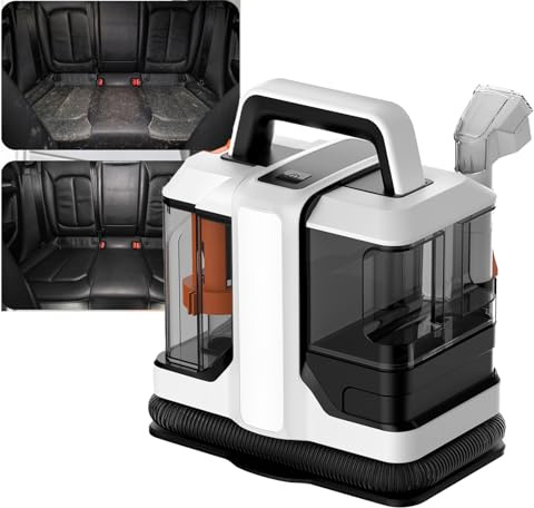 Limpiador portátil de alfombras, potente aspiradora húmeda y seca de 750 W para tapicería de sofá, gran agua dulce de 1080 ml y tanques de aguas residuales de 800 ml para limpieza profunda