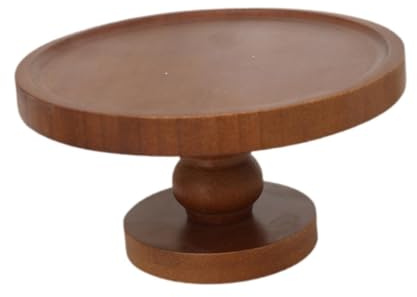 ＡＷＨＡＯ Soporte para Tartas Vintage, Plato de Frutas Y Postres, Soporte para Tartas Independiente para Fiestas, Navidad, Bodas, Rústico, Altura 10.5 Cm