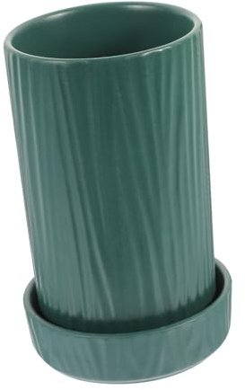 AKOOSY Porta Cubiertos De Cerámica Porta Utensilios De Cocina Para Cucharas Tenedores Y Palillos Recipiente De Escritorio Para Mantener La Mesa Ordenada Y La Cocina Limpia 5.59 X 3.54 X 3.14 in