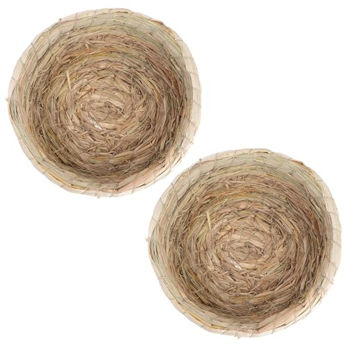 FUTUREORYY Nidi per Piccioni in Plastico Resistente e Traspirante 2 Pezzi Stile Rustico Naturale per Allevamento e Riproduzione di Uccelli Domestici