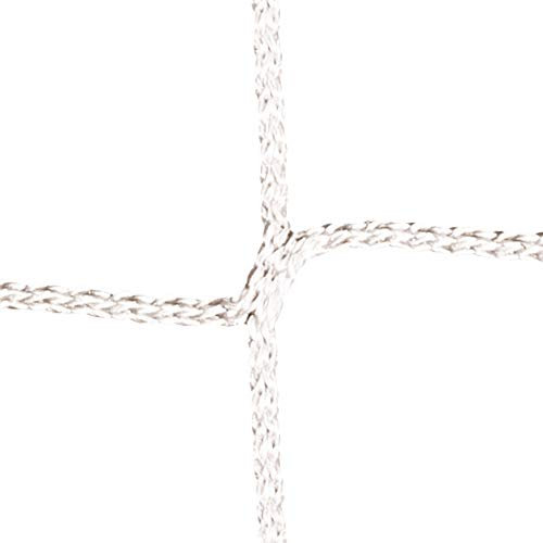 Huck Jugend - Fußballtornetz | 5,15 m x 2,05 m | Tortiefe 80/150 (Weiß, 4 mm)