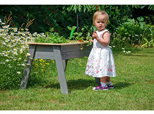 dobar Repisa, pequeño Hierbas Bancal para la terraza y el balcón, 78 x 60 x 50 cm, Pino (Mini Bancal, Gris