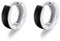 TANGPOET Unisex Klein Creolen 925 Sterling Silber Breit Herren Ohrringe Damen Klapp Creolen Ohrschmuck Weihnachten Geschenk für Frauen Männer, 15mm