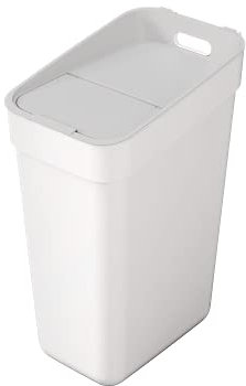 CURVER Ready to Collect 30L Mülleimer perfekt zur Trennung von Abfall, Mülltrennsystem stapelbar, weiß